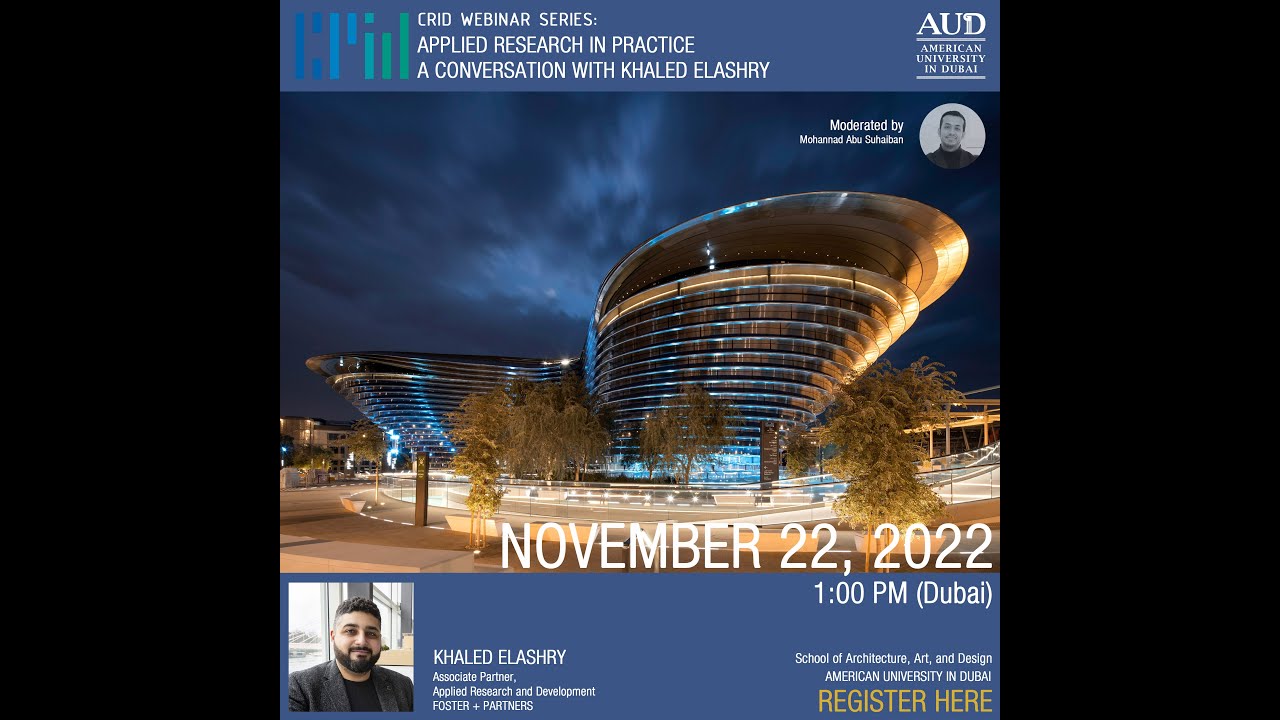 CRID Webinar Series #38 - APPLIED RESEARCH IN PRACTICE: A CONVERSATION WITH KHALED ELASHRY