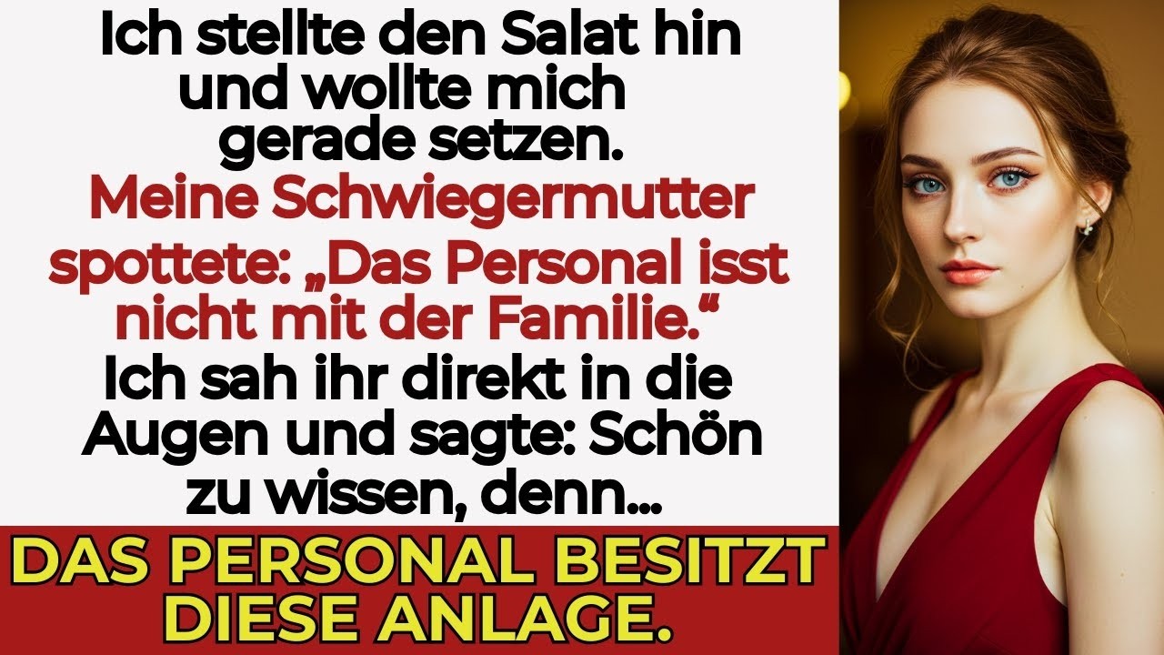 „Ich stellte den Salat hin – sie lachte ‚Bedienung isst nicht ‘ Ich sagte ‚Die Besitzerin schon ‘