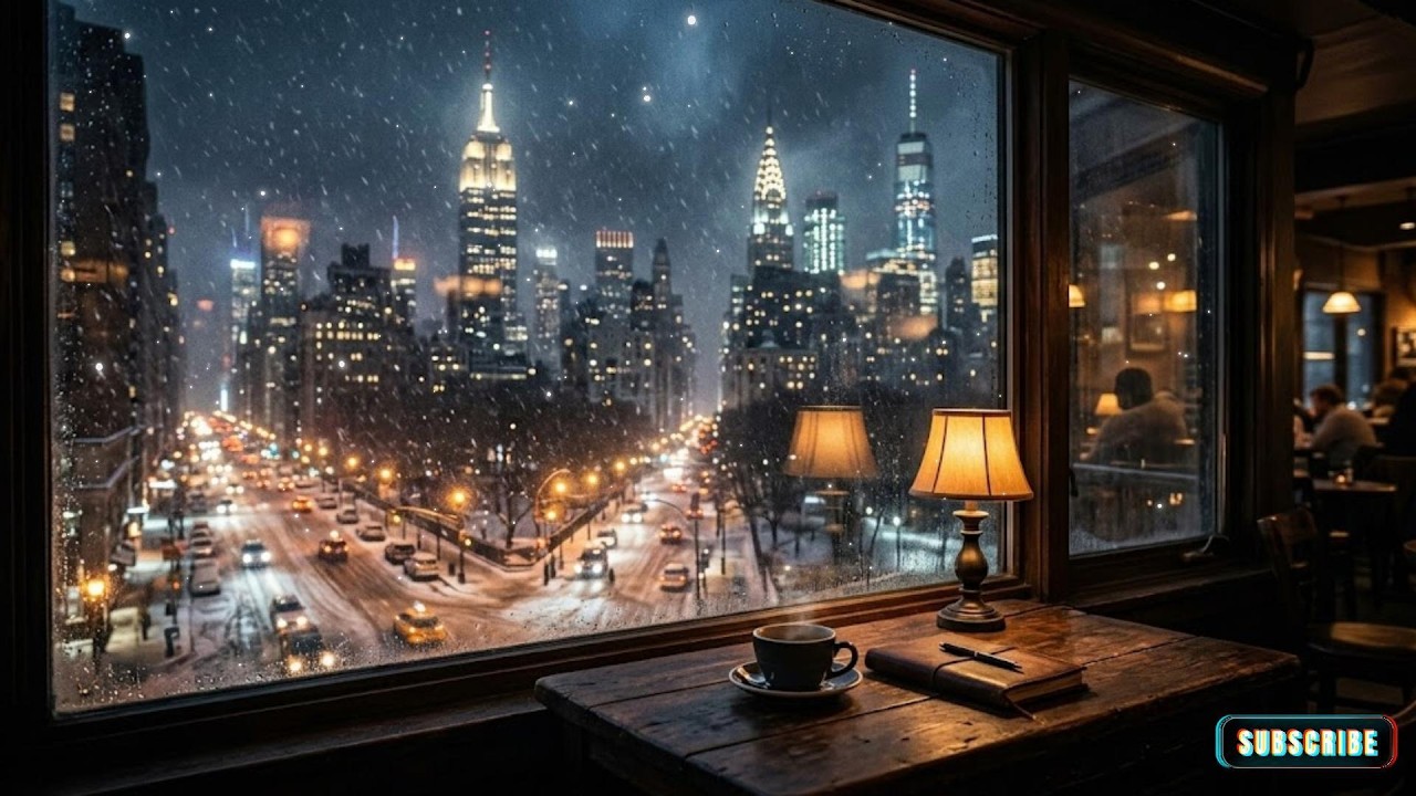 Winter Skyline Café — Snowy New York Jazz for Late Night Focus & Morning Coffee