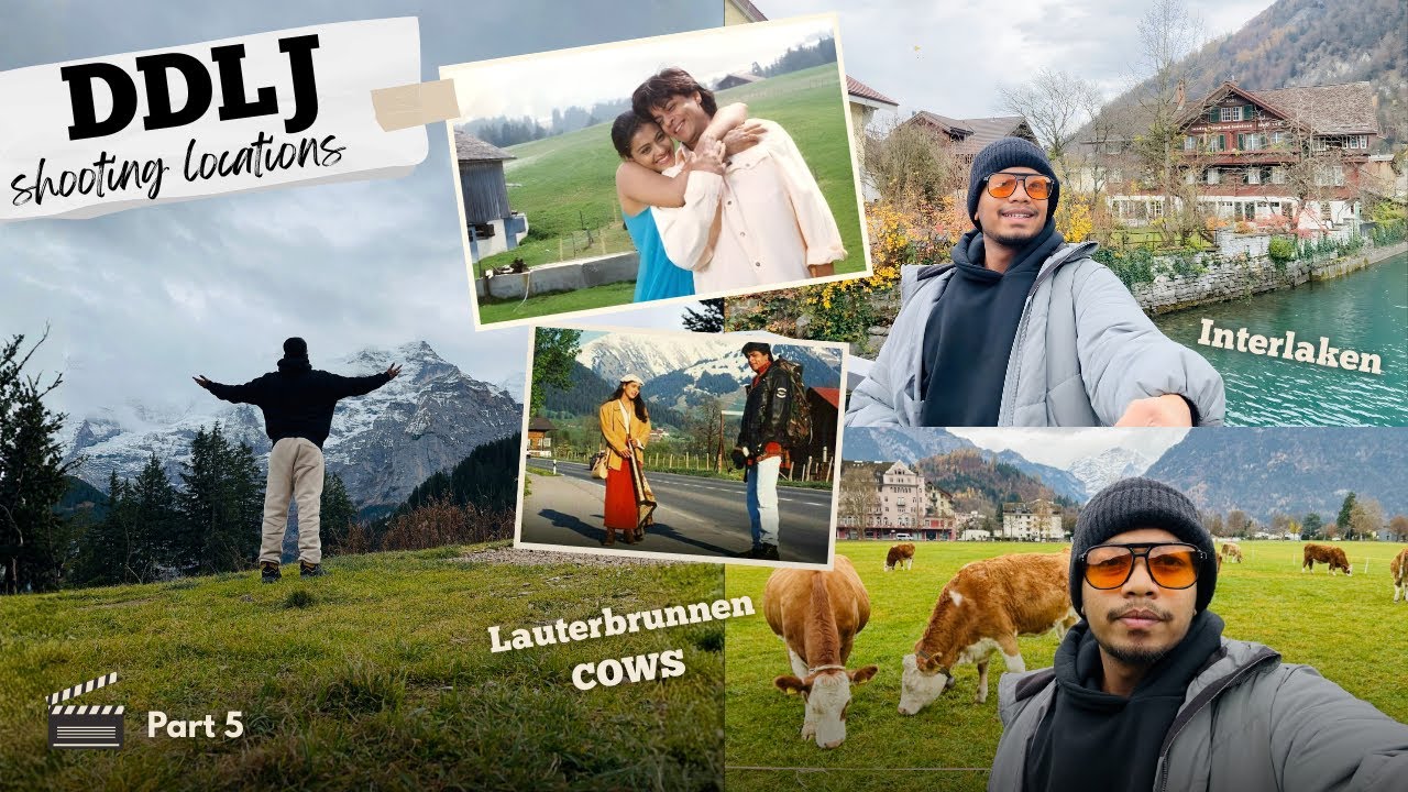 “Zurich to Lauterbrunnen via Interlaken🚃| Bollywood, Jersey Cows, 🇨🇭 Swiss Alps & | Day 3 – Part 5”