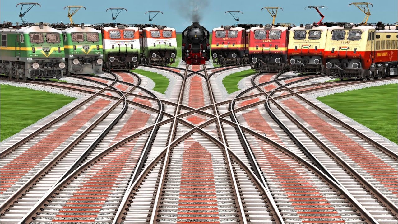 💥 Curve Disaster Zone! Superfast Train Crossing Scene🚆 Speed vs Sharp Curve – Ultimate Branch Line 