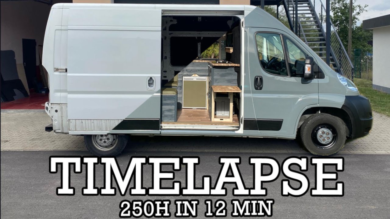 in 12min Zeitraffer zum individuellen Campervan mit Dachterasse! 🌞