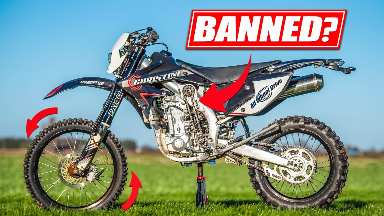 Riding the MAGIC 2-Wheel Drive Dirt Bike!