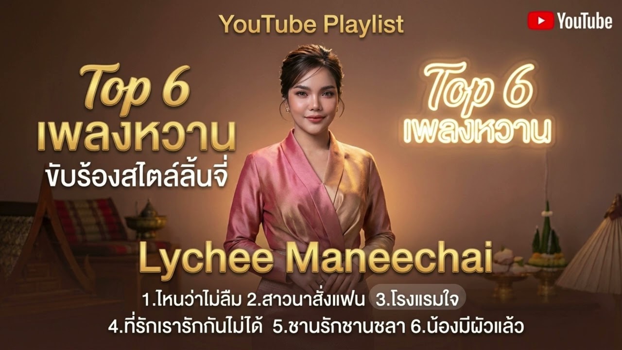 Lychee Maneechai - Top 6 Sweet Songs Collection (ไหนว่าไม่ลืม, ชานรักชานชลา, และอีกมากมาย)