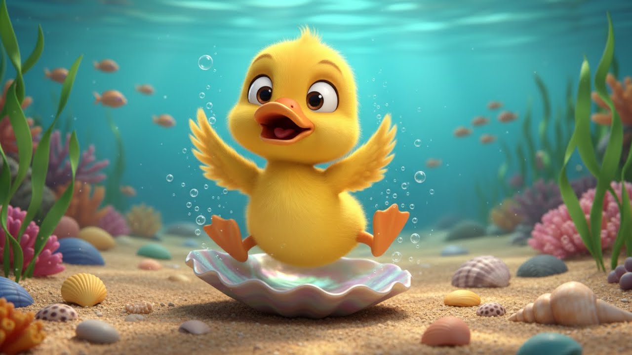 Five Little Ducks Under the Sea Song for Kids | Ocean Animal & Counting Nursery Rhymes 🦆🐠🎶