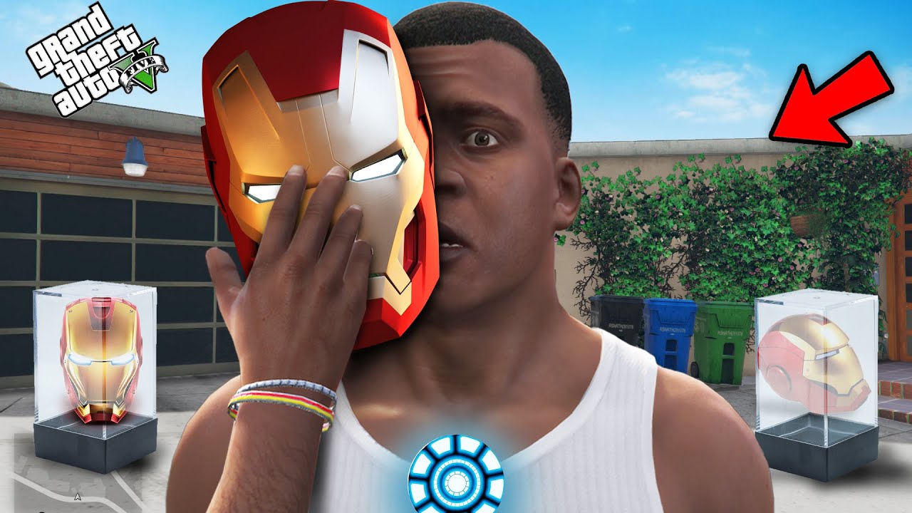Franklin Wears Ironman Special Mask To change into ironman in Gta 5!