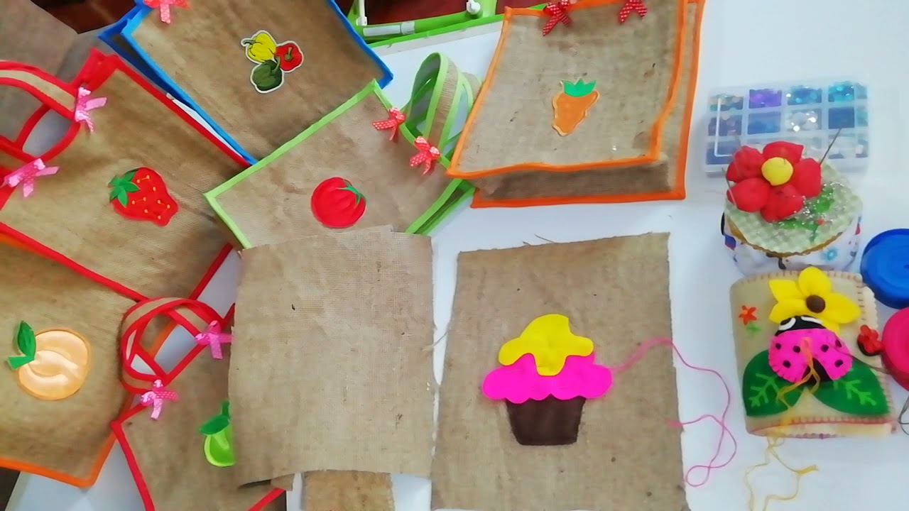 BOLSA DE YUTE 🤩🤩 fácil de hacer. (Día de la Madre) paso a paso