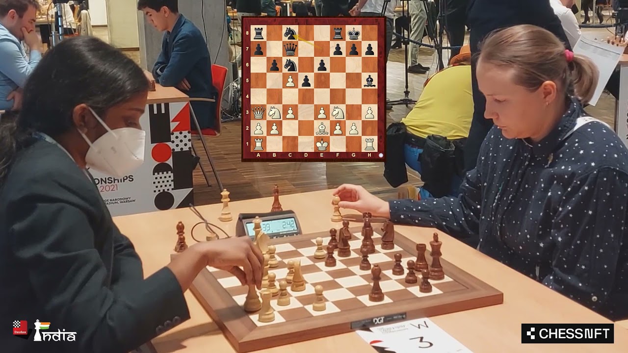 Forgetting about mate in one! | R. Vaishali vs Valentina Gunina | World Blitz 2021