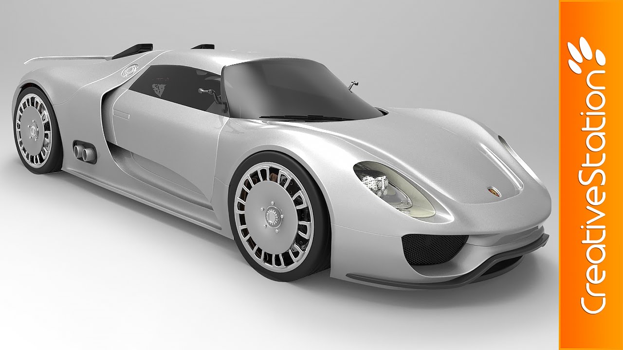 Porsche 918 Spyder - 3D Speed modelling (#Cinema4D) | CreativeStation