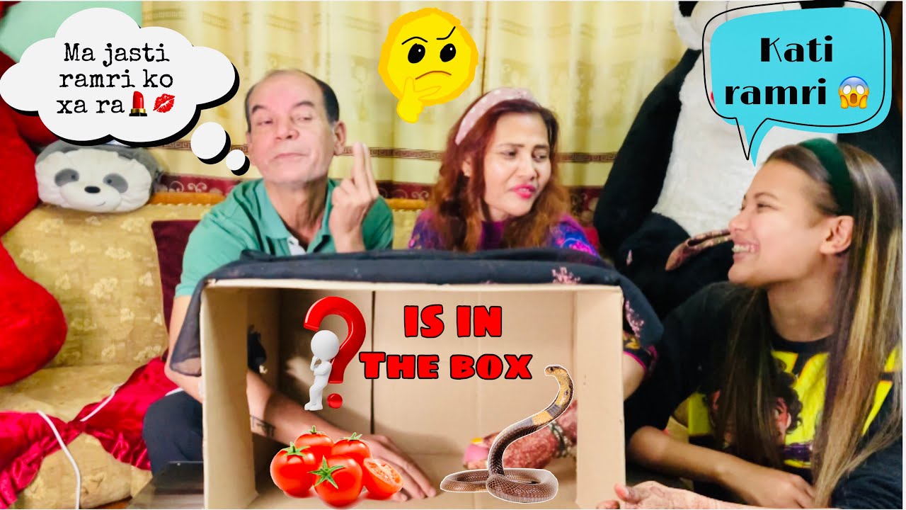 What's in the box with playing with dad and mom😜