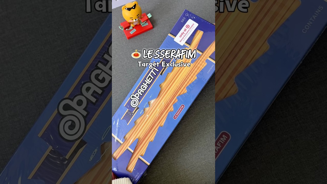 LE SSERAFIM Spaghetti 1st Single Album Target Exclusive Weird Garlic Ver. Unboxing #lesserafim #kpop