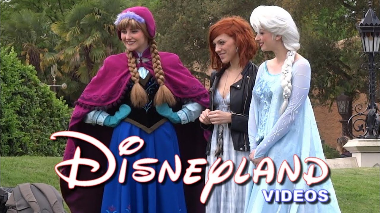Anaïs Delva, Anna et Elsa (tournage/shooting) - Disneyland Paris 2015 HD