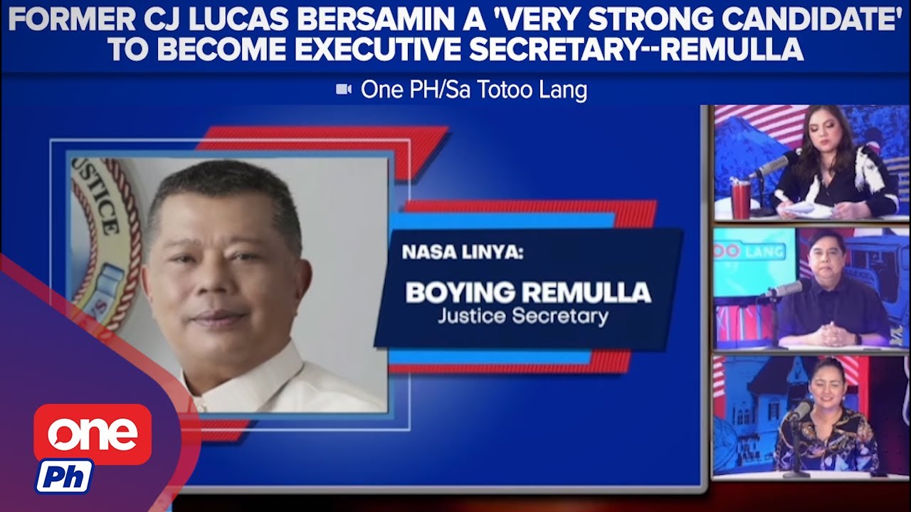 Lucas Bersamin seen as 'very strong candidate' for ES--Remulla