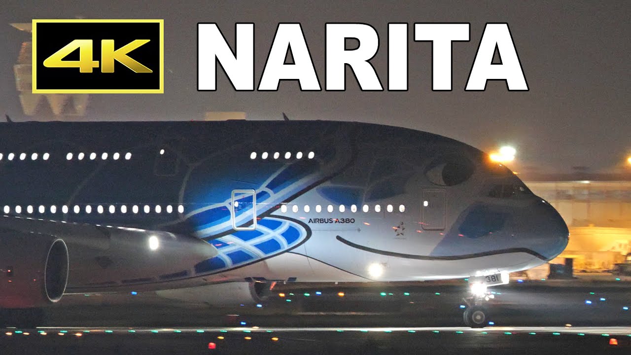 [4K] Night plane spotting at Tokyo Narita Airport 2023 / 成田空港