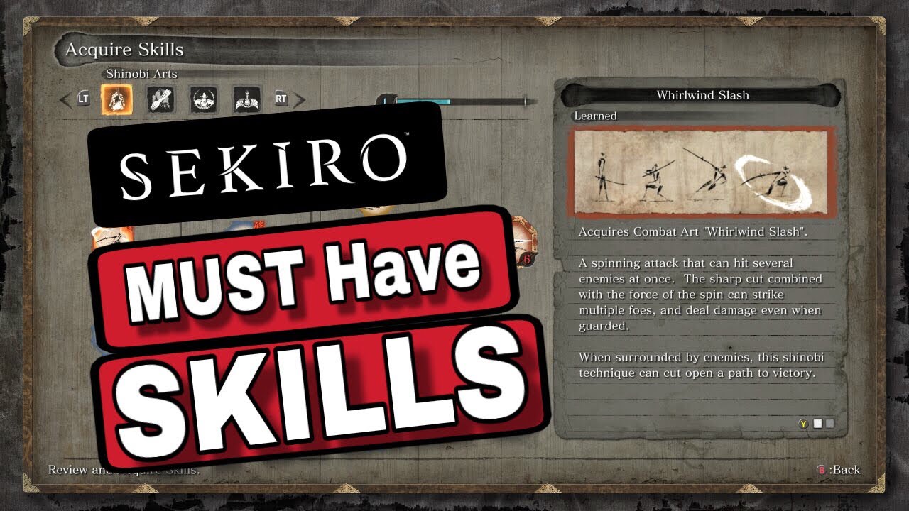 Sekiro | Skills That You MUST Have | Skills Guide