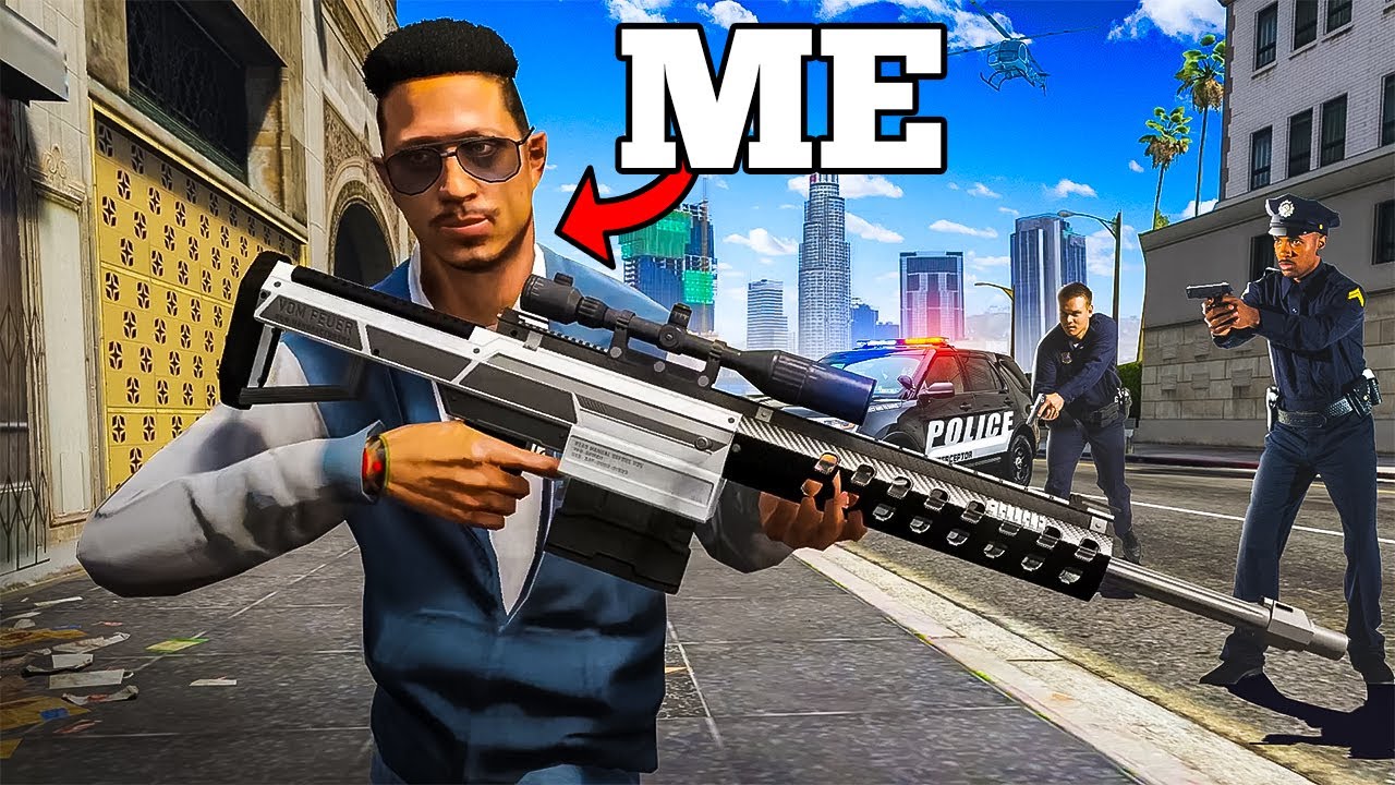 Sniper NPC Hunts Cops in GTA 5 RP