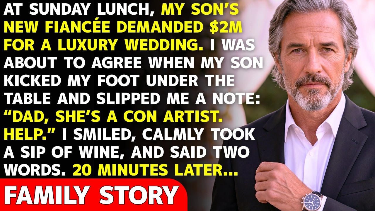 My Son’s Fiancée Demanded $2 Million at Sunday Lunch — Then My Son Slipped Me a Note