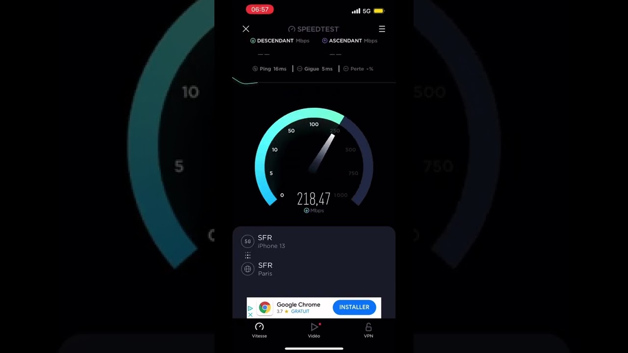 Speedtest 5G SFR