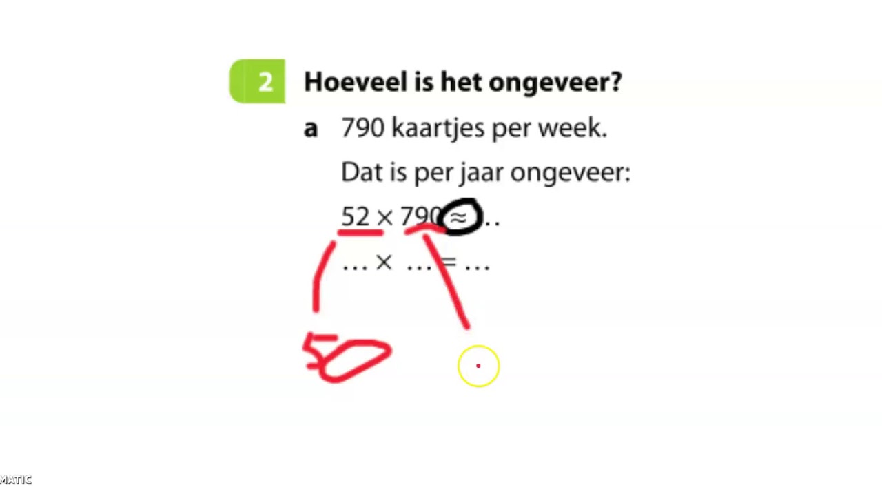 schattend vermenigvuldigen met grote getallen