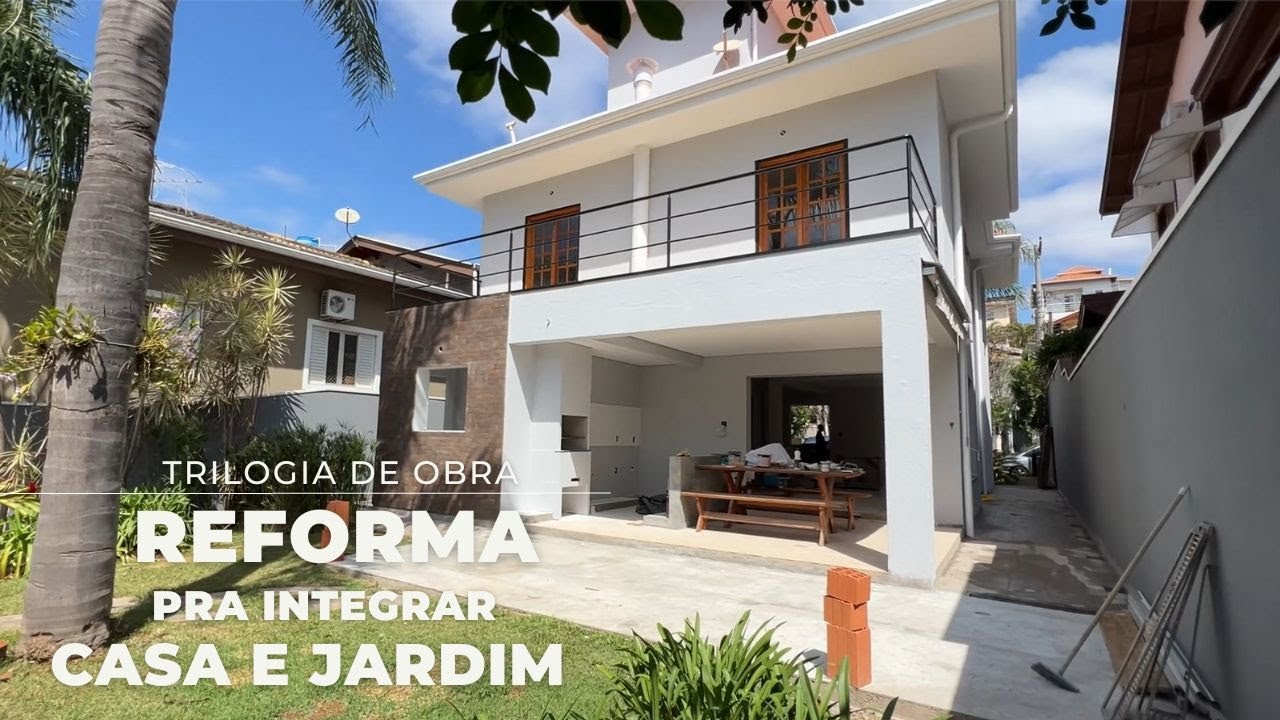 REFORMA PRA ABRIR A CASA PRO JARDIM E INTEGRAR TODOS OS AMBIENTES. METADE DA OBRA CONCLUIDA #reforma