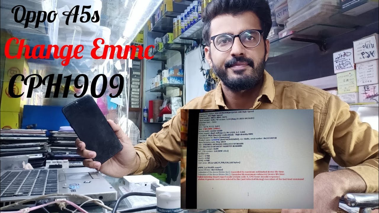 Oppo A5s change emmc cph1909 only mtk port SLC mlc dead ✅