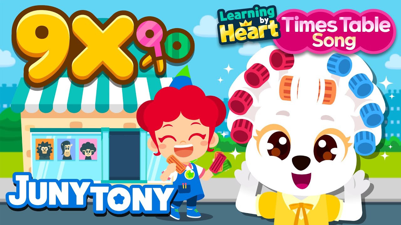 9 Times Table Song | Multiply By 9 | School Songs | Multiplication Songs for Kids | JunyTony