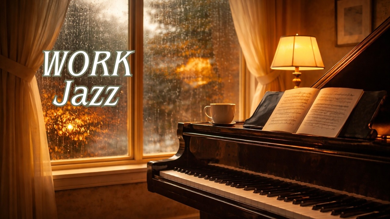 作業用ジャズBGM｜雨の夜に聴く落ち着くWork Jazz【ピアノ中心】