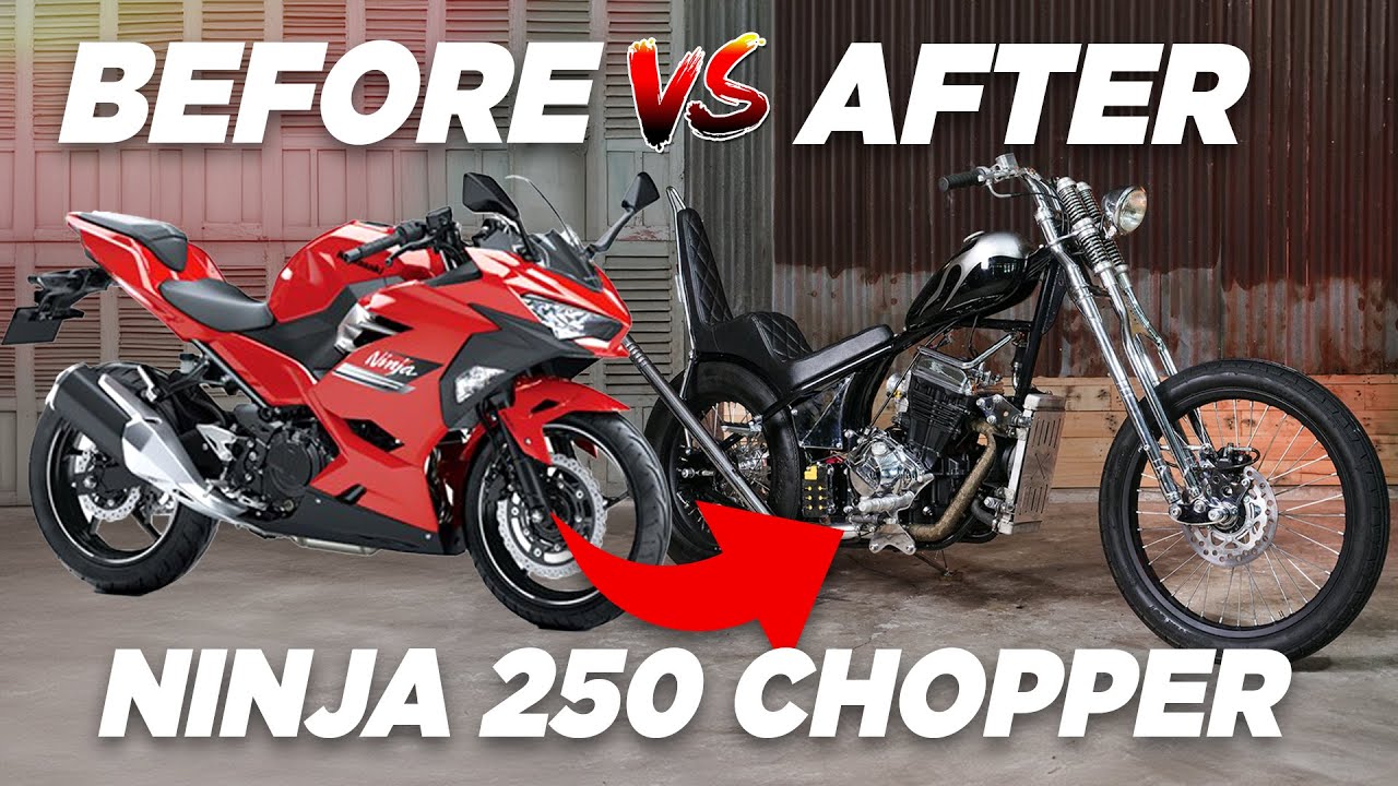 CUSTOM CHOPPER PAKAI MESIN NINJA 250CC