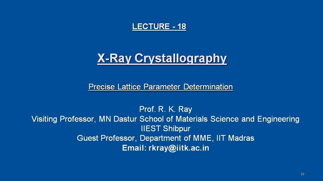 Precise Lattice Parameter Determination