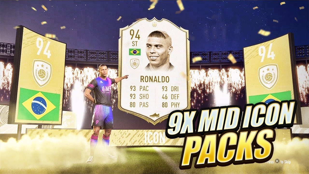 9X MID ICON PACKS! WE PACK RONALDO R9 THE BEST ONE! FIFA 20 ULTIMATE TEAM