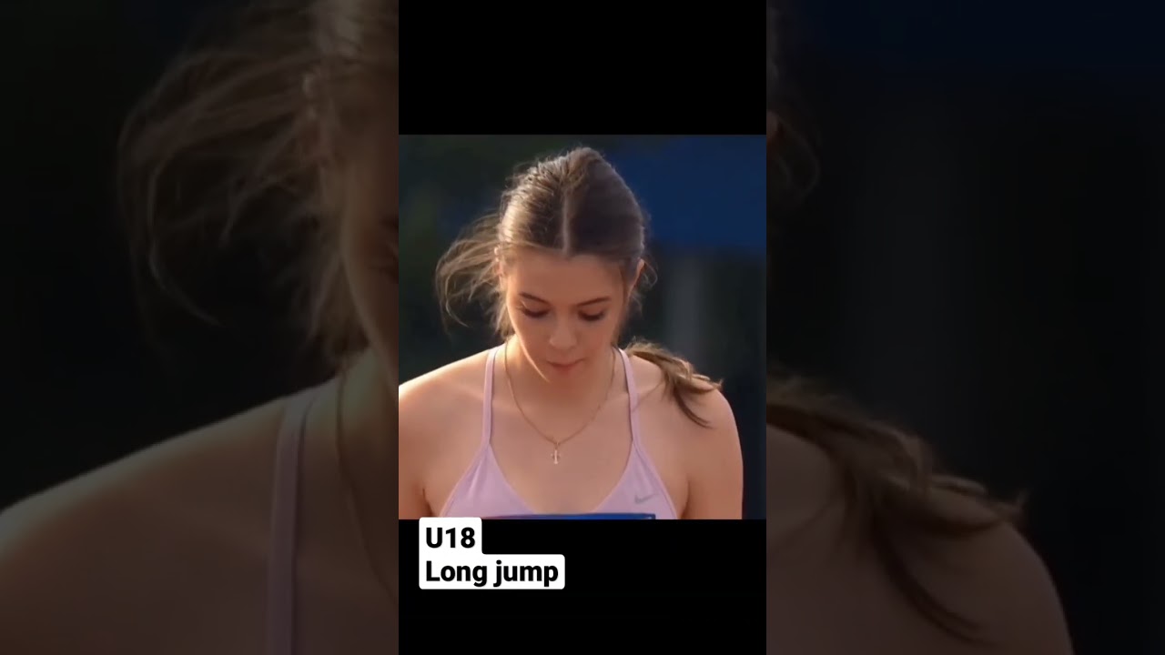 U18 most beautiful long jump athlete.