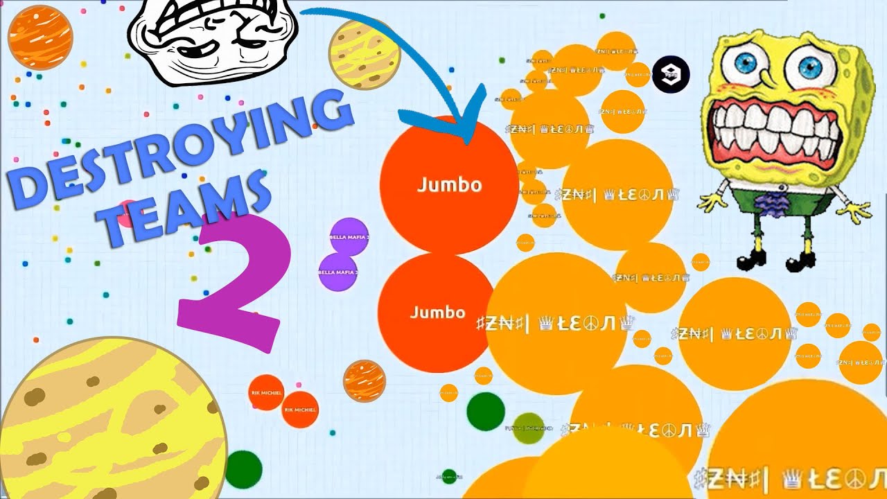 Agar.io | DESTROYING TEAMS IN AGARIO II