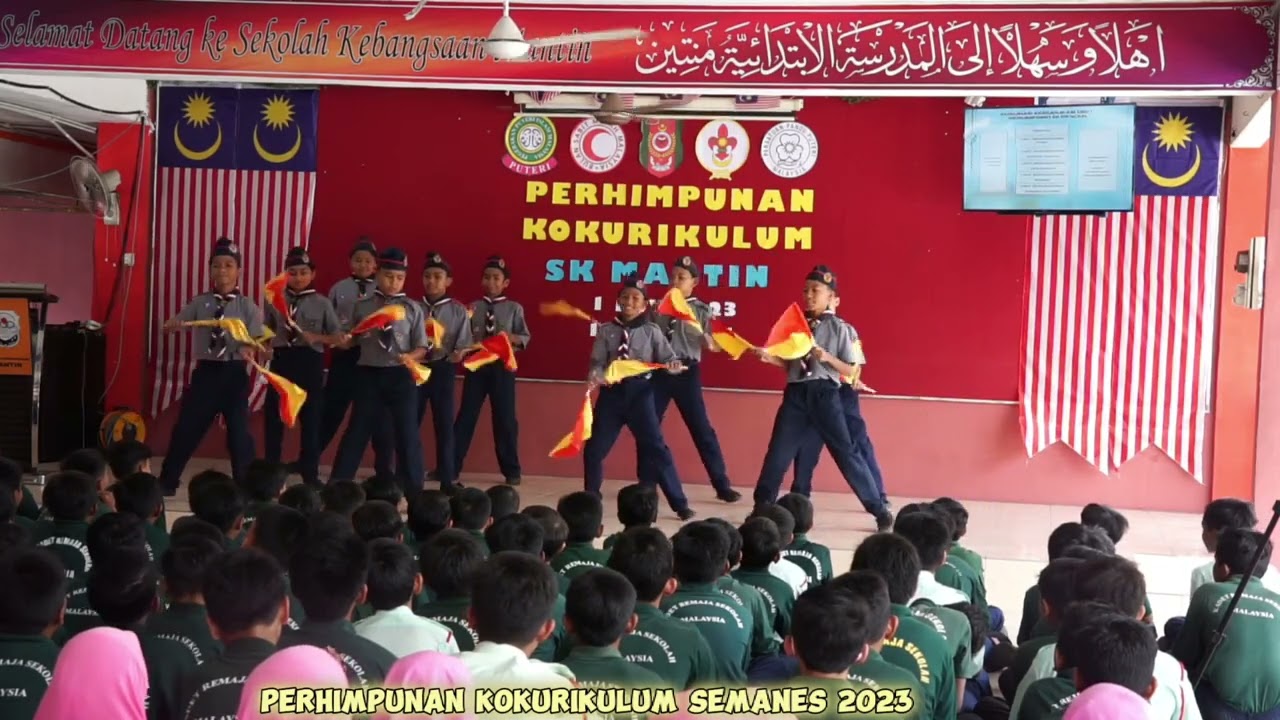 SEMAPHORE BERIRAMA - Pengakap - Perhimpunan Kokurikulum Sk Mantin 2023