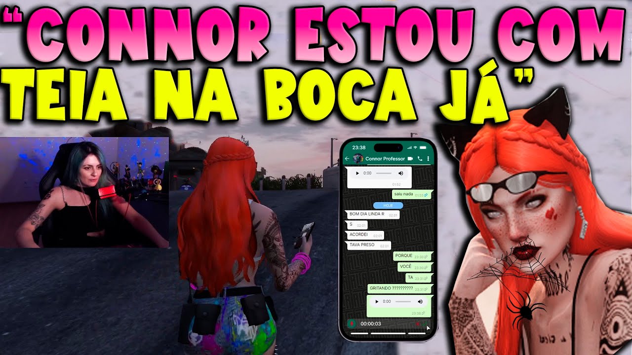TSUUKI FALOU PARA O CONNOR QUE A BOCA DELA TA CRIANDO TEIA KKKKKKKK #tsuuki #connor #gtarp