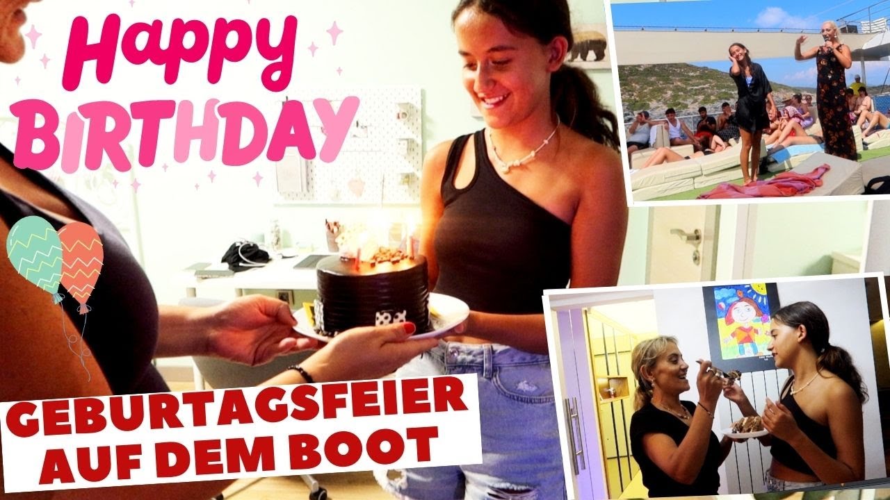 Mileys GEBURTSTAGSPARTY auf dem BOOT  | GESCHENKE & coole TORTENÜBERRASCHUNG