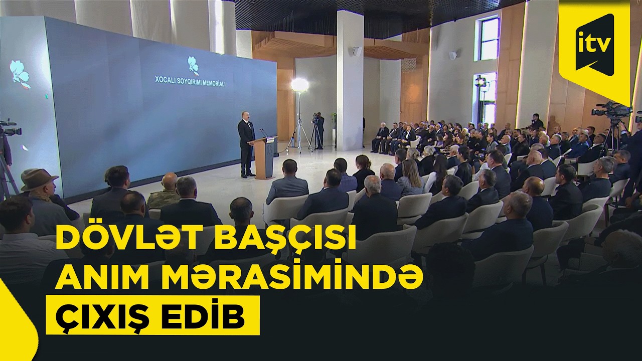 Prezident İlham Əliyev Xocalı Soyqırımı Memorialının açılışında iştirak etdi