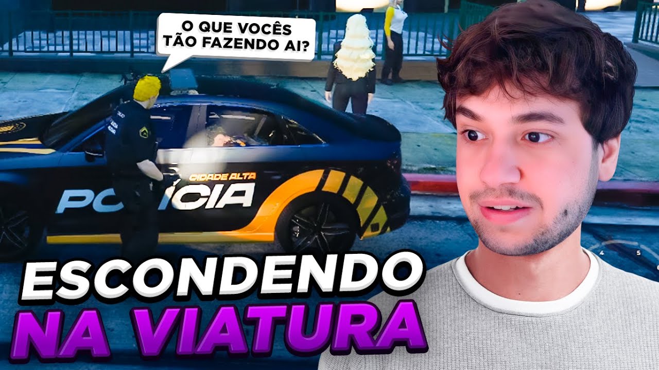 BRUNINHO E LOBINHO TENTARAM SE ESCONDER DENTRO DE UMA VIATURA! - GTA RP