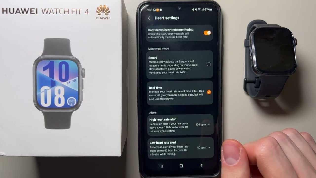 How to Enable Continuous Heart Rate Monitoring on Huawei Watch Fit 4?