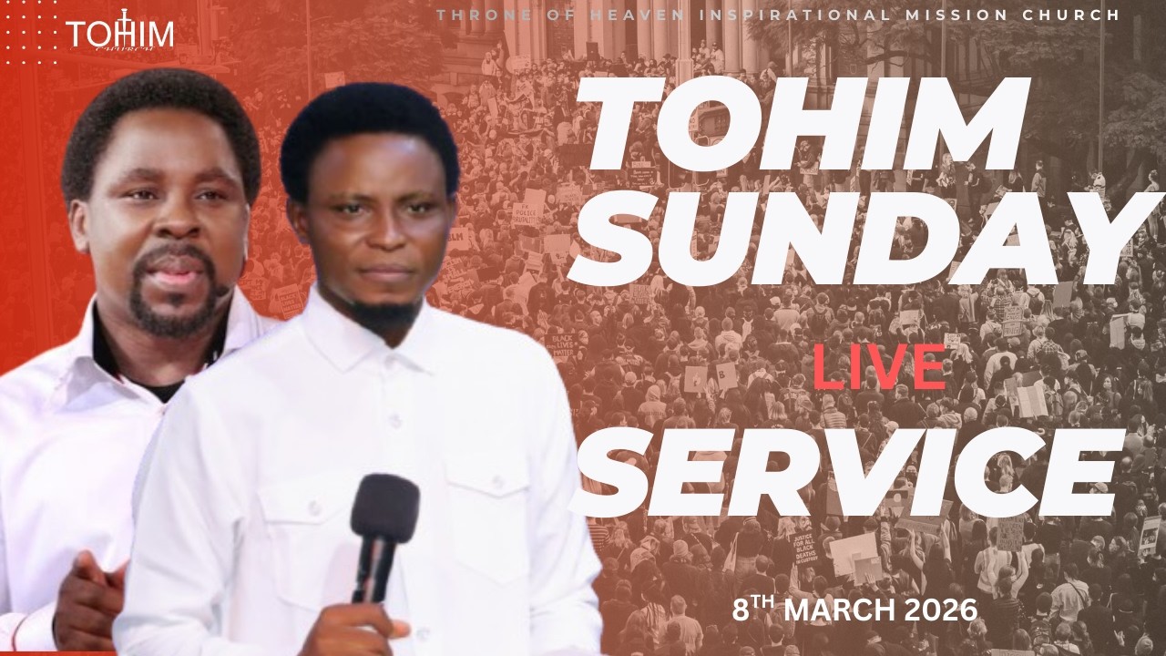 TOHIM SUNDAY LIVE SERVICE 8TH MARCH 2026 || #inspirational #spirit #tbjoshualegacy #tohim #usa.