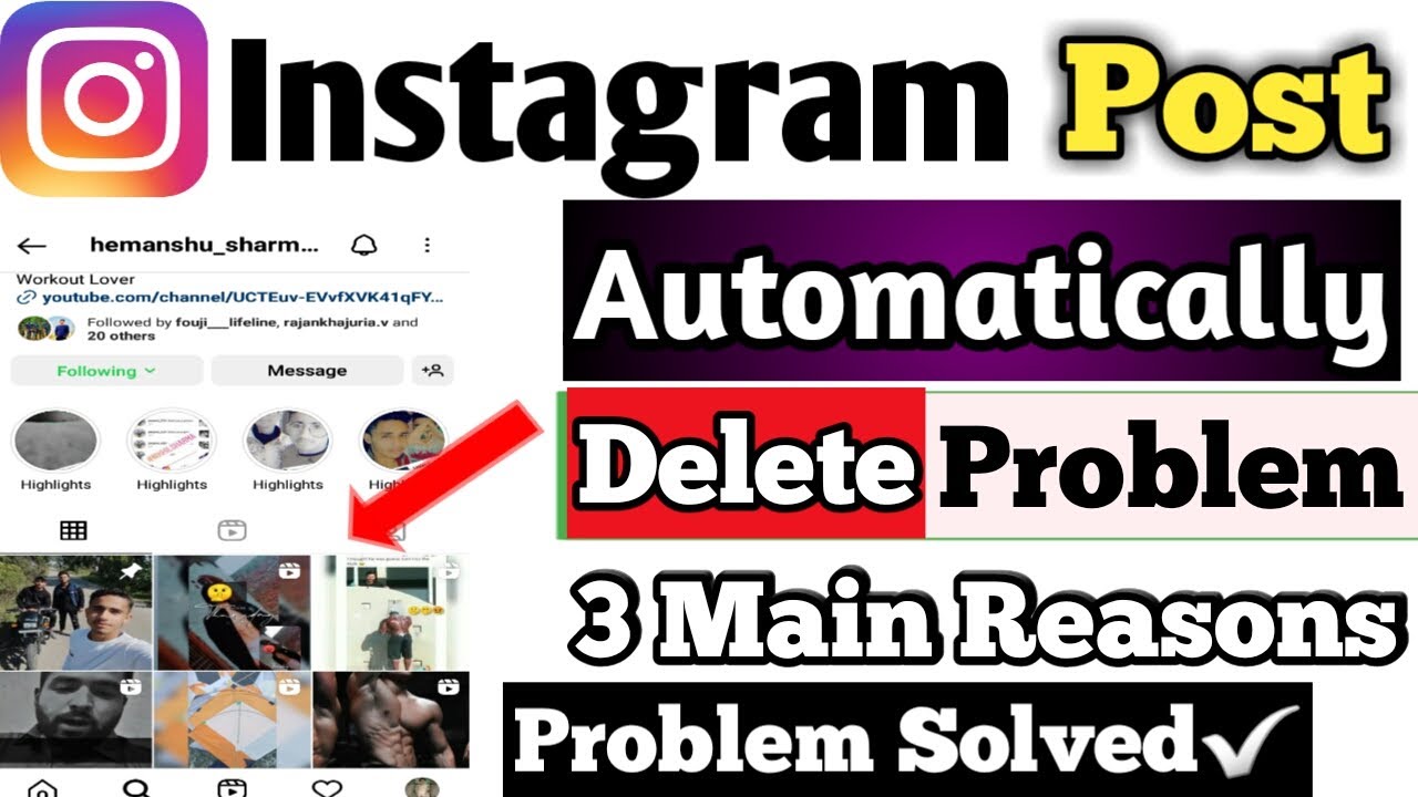 instagram post automatically deleted problem||instagram post apne aap delete ho gaya wapas kse laye