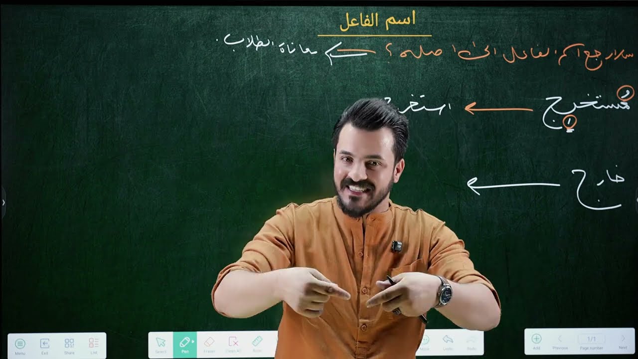 اسم الفاعل | الثالث المتوسط| الاستاذ منتظر الحميداوي