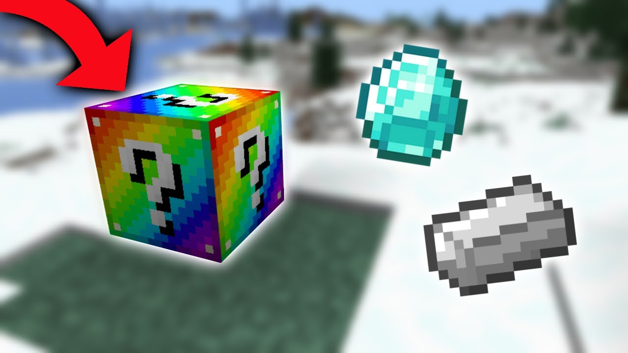 Opening Rainbow Lucky Blocks In Minecraft Bedrock Edition! (Rainbow Blocks Add On)
