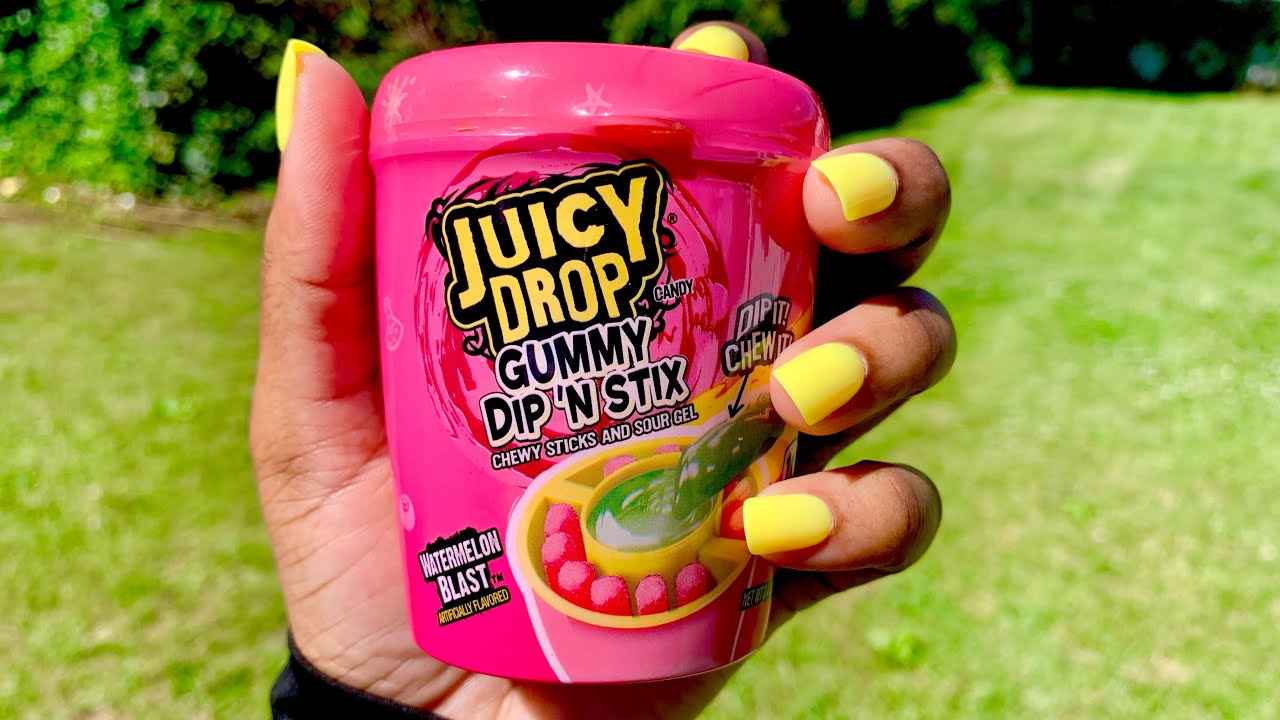 New Juicy Drop Gummy Dip &lsquo;N Stix Candy 😋 yummy juicy gummy