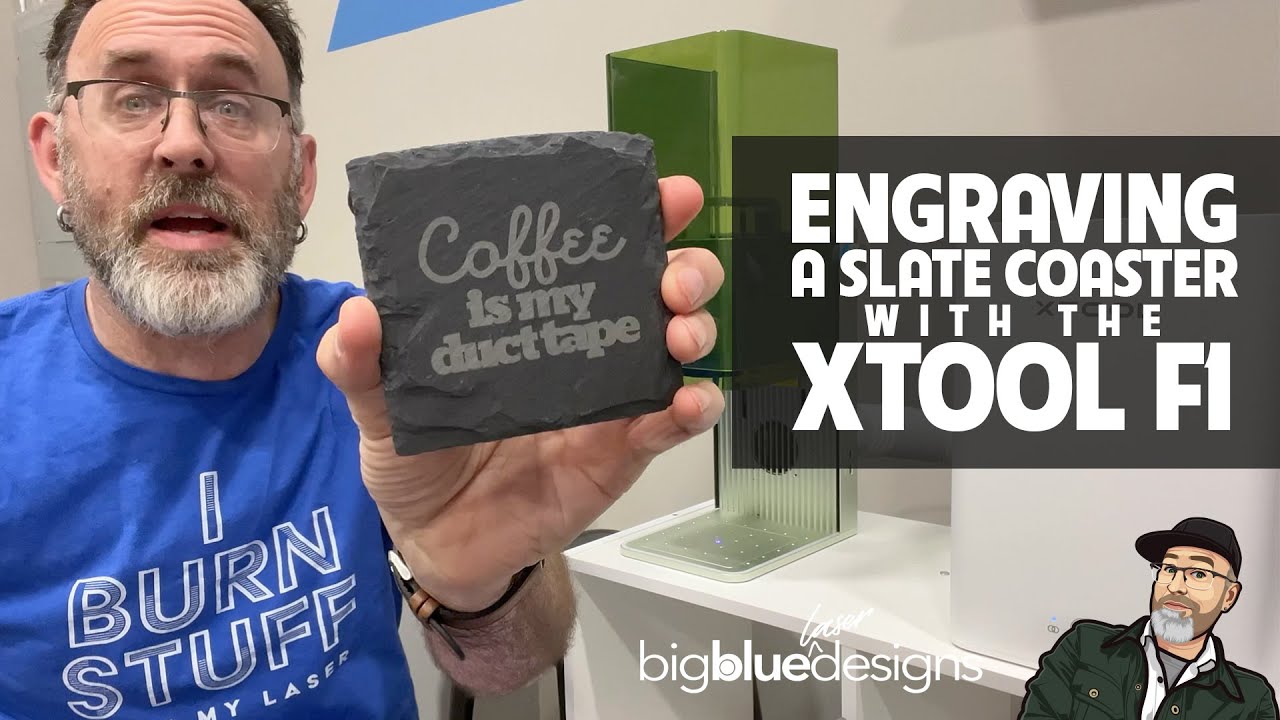 XTool F1: Engraving a Slate Coaster
