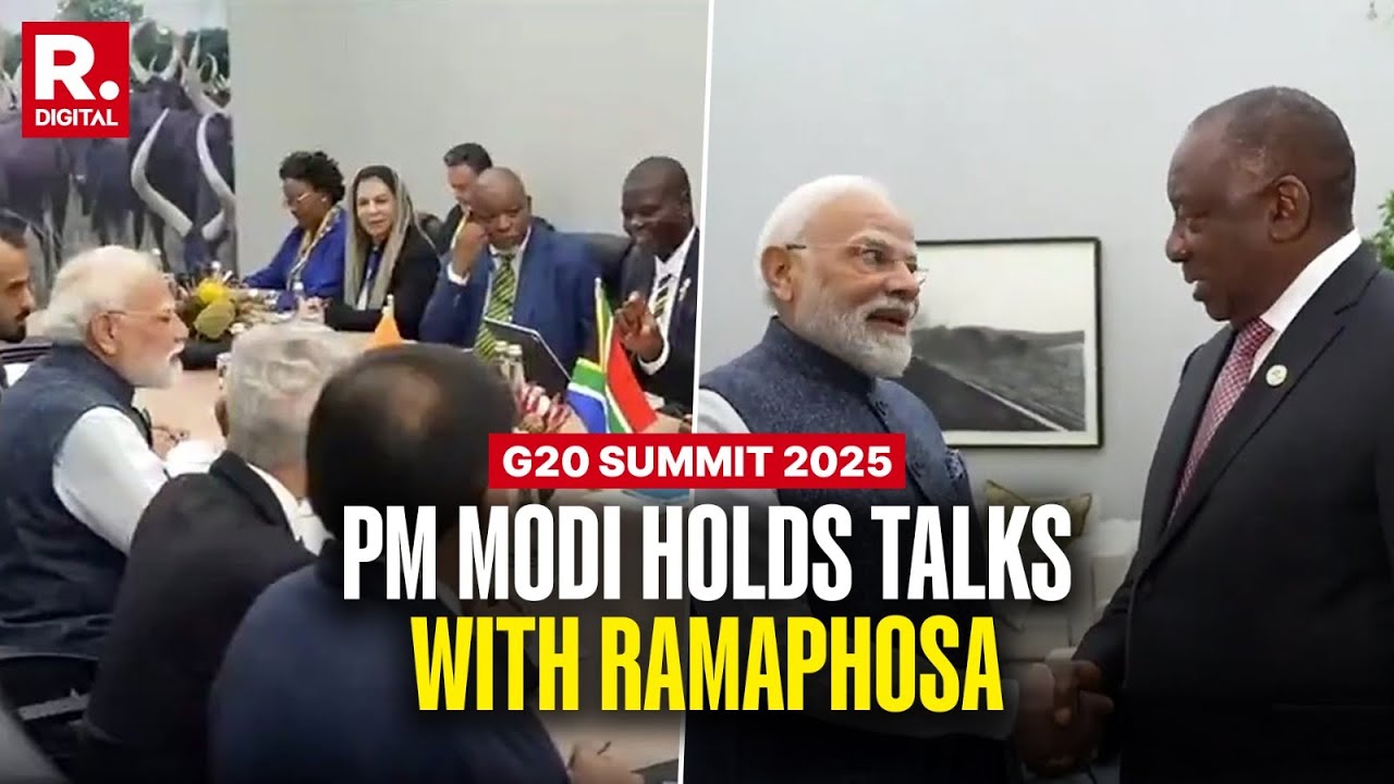 PM Modi Holds Bilateral Meeting with South African Prez Ramaphosa on the Sidelines of the G20 Summit