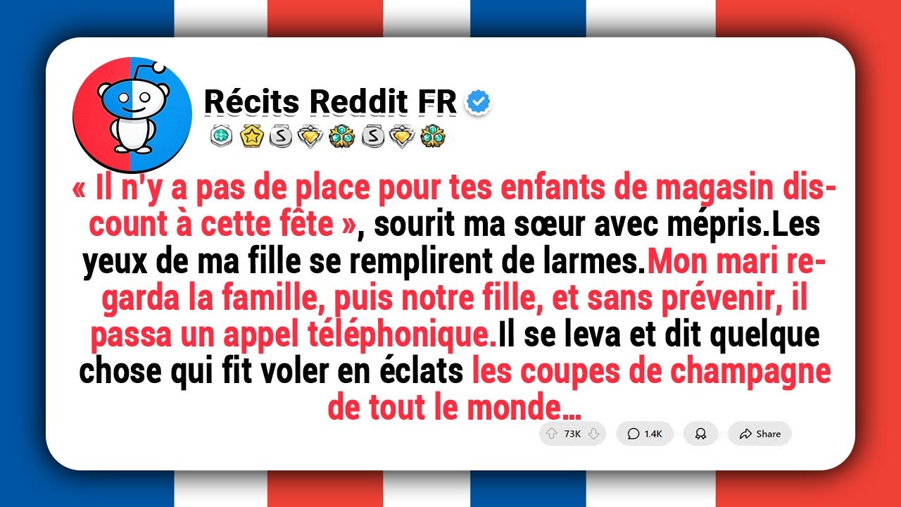 Ma sœur sourit avec mépris: «Il n’y a pas de place pour tes enfants de magasin discount à cette fête