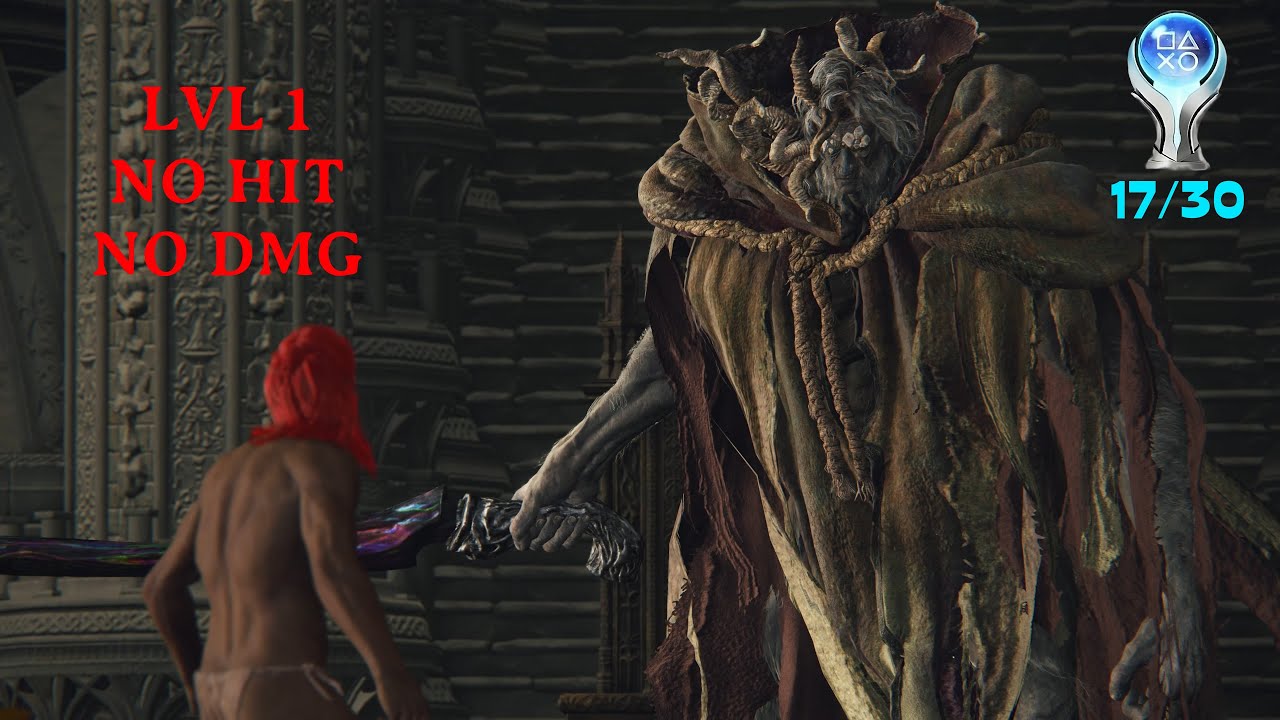 Elden Ring LVL 1 No Hit No Damage Morgott (Solo Melee No DMG) Platinum 17/30