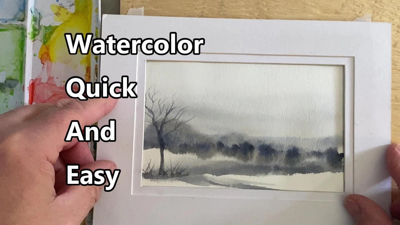 How To Paint A Watercolor Landscape, Watercolor Painting For Beginners, Watercolor Quick And Easy