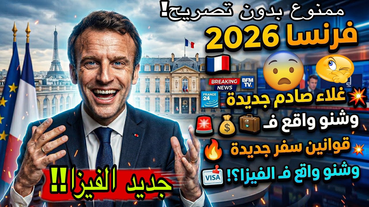 ️ 🚨فرنسا 2026: ارتفاع صادم في الأسعار /قوانين سفر جديدة .. 🇫🇷ماذا عن جديد الفيزا؟
