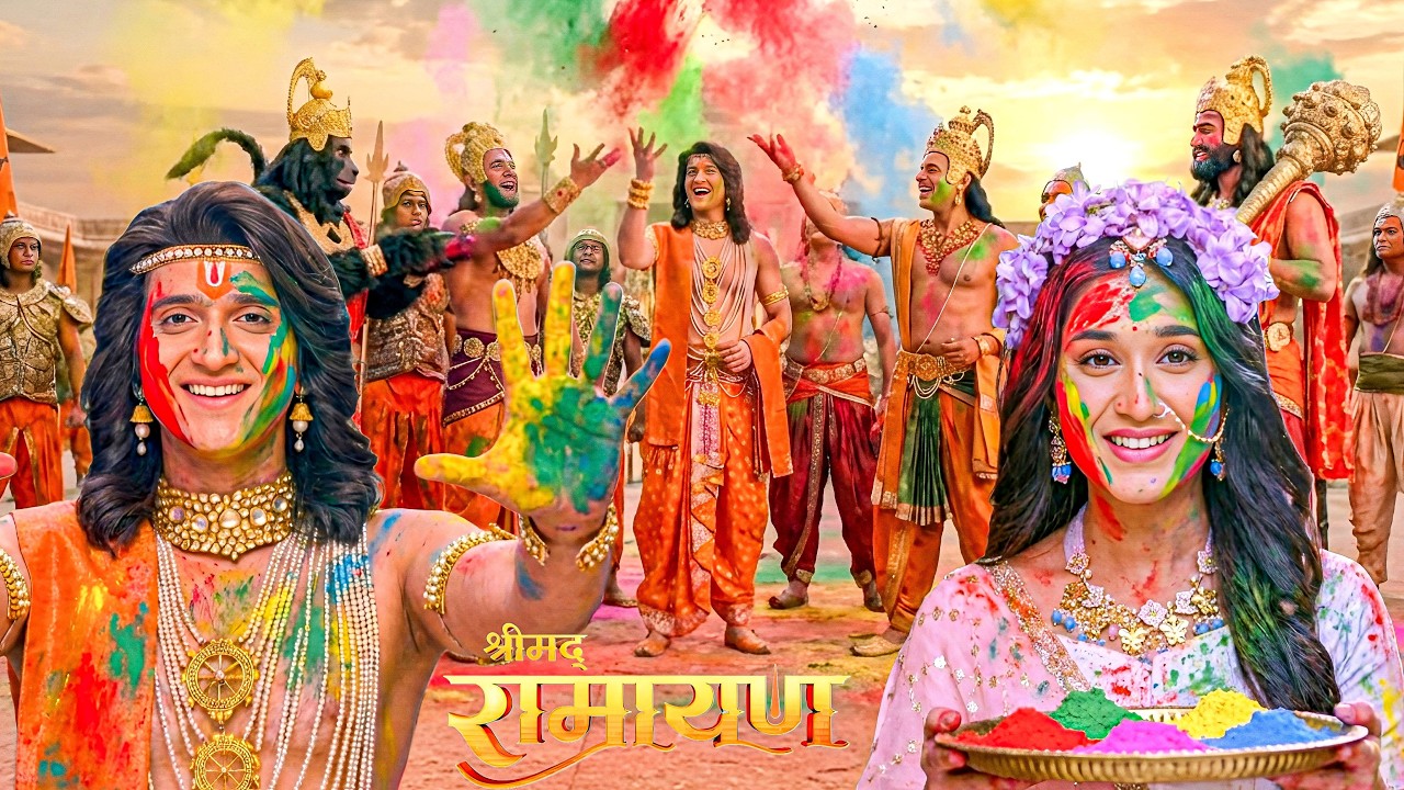 श्री राम ने अपने सभी मित्रों और अयोध्या वासियों से साथ बनाई होली || Shrimad Ramayan